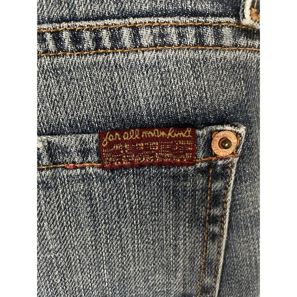 Seven 7 For All Mankind Bootcut Low Rise Jeans Women’s Size 28 Raw Hem​ - Picture 9 of 12